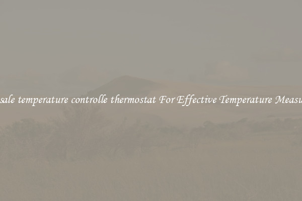 Wholesale temperature controlle thermostat For Effective Temperature Measurement
