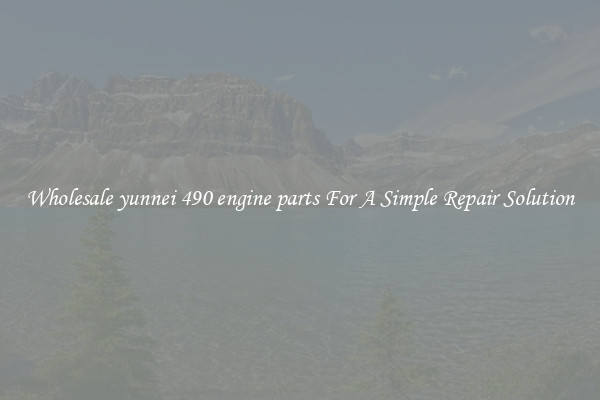 Wholesale yunnei 490 engine parts For A Simple Repair Solution