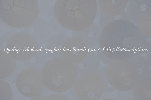 Quality Wholesale eyeglass lens brands Catered To All Prescriptions