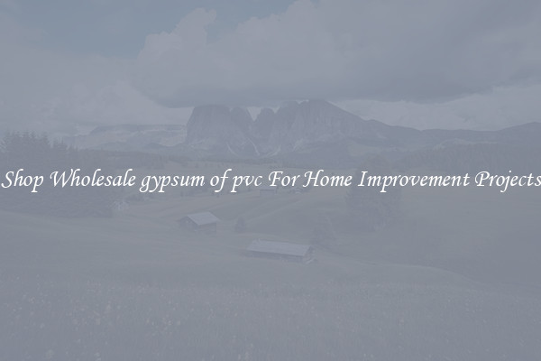 Shop Wholesale gypsum of pvc For Home Improvement Projects