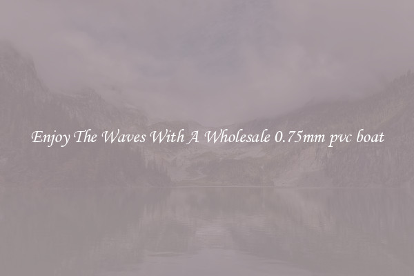 Enjoy The Waves With A Wholesale 0.75mm pvc boat