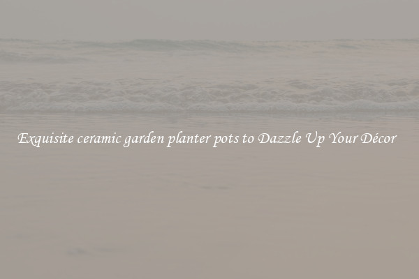 Exquisite ceramic garden planter pots to Dazzle Up Your Décor  