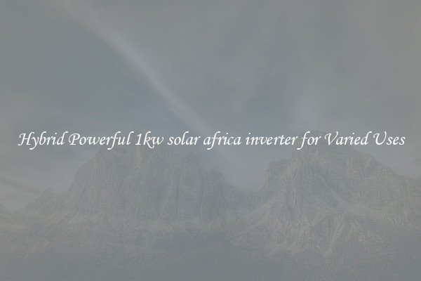 Hybrid Powerful 1kw solar africa inverter for Varied Uses