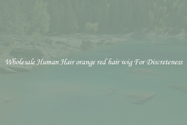 Wholesale Human Hair orange red hair wig For Discreteness
