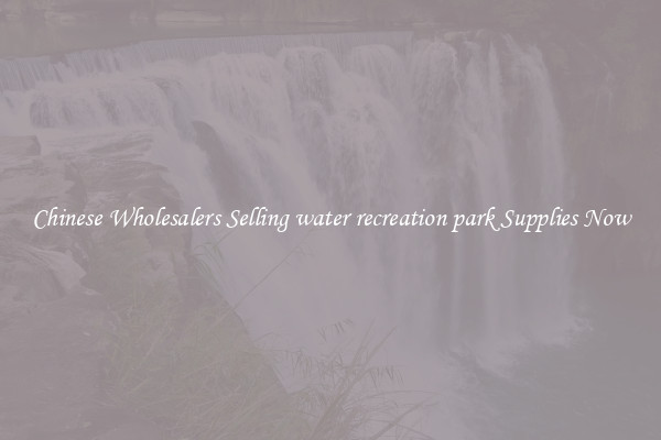 Chinese Wholesalers Selling water recreation park Supplies Now