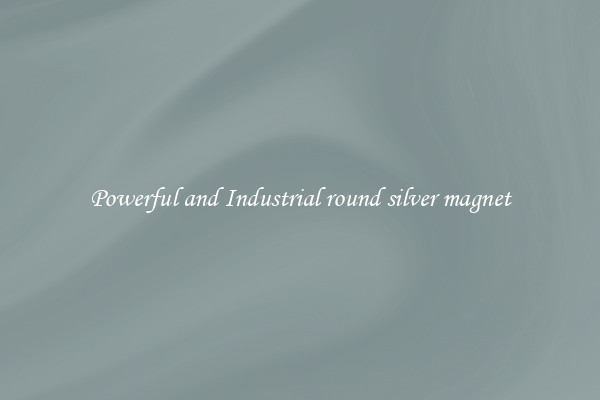 Powerful and Industrial round silver magnet
