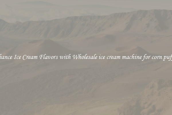 Enhance Ice Cream Flavors with Wholesale ice cream machine for corn puffing