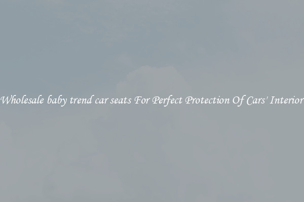 Wholesale baby trend car seats For Perfect Protection Of Cars' Interior 