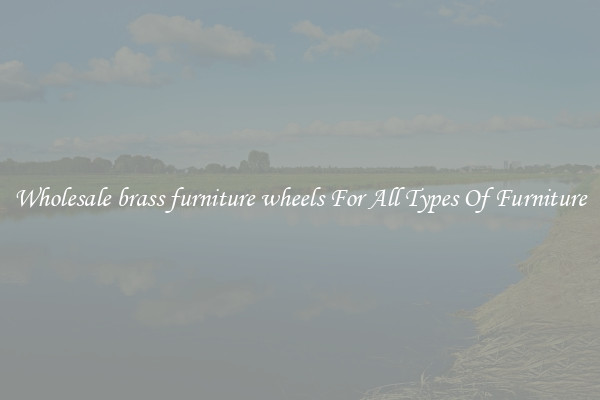 Wholesale brass furniture wheels For All Types Of Furniture